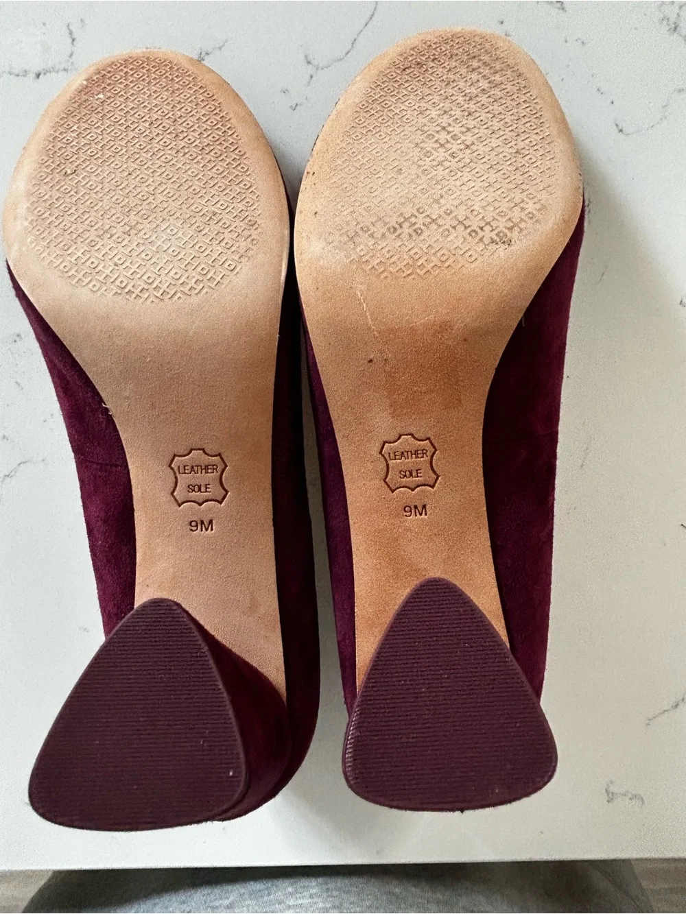 Tory Burch Elizabeth maroon heels/pumps size 9